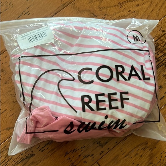 Coral Reef Pink Striped Swimsuit BRAND NEW - Picture 5 of 6